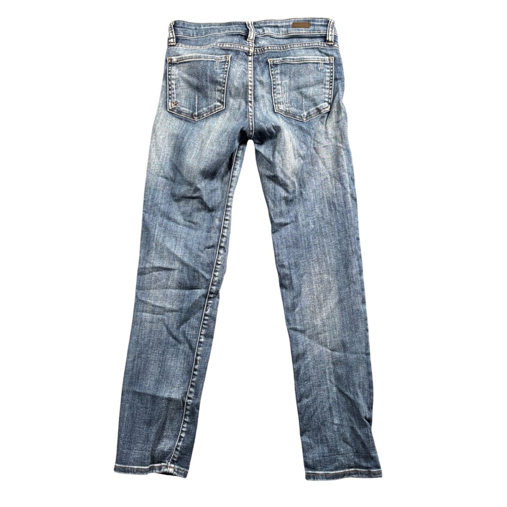 Kut from the Kloth Catherine Boyfriend Jeans Womens Size 2 Blue Distressed Denim - Picture 2 of 12